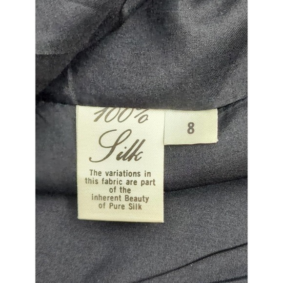 Saks Fifth Avenue David Hayes Silk Polka Dot Midi Vintage Dress Size 8 - Picture 10 of 14